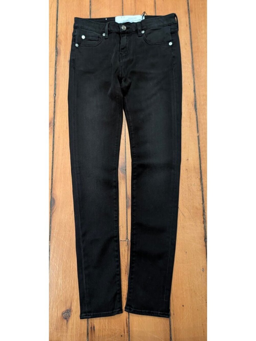 NWT IRO USED BLACK JAROD SKINNY LOW RISE JEANS | SIZE 24 | ROCK CHIC